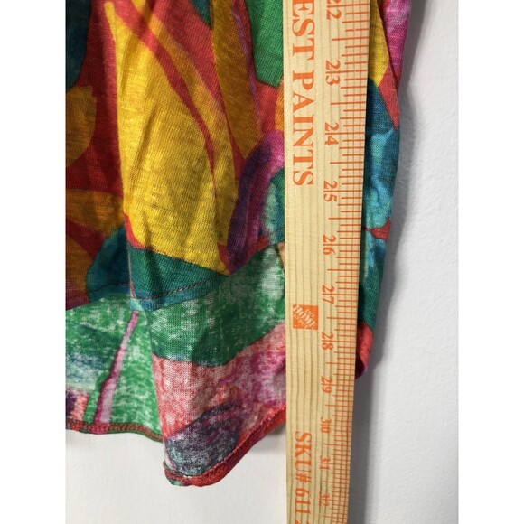 Tahari Women’sShirt/top  Tropical Linen Basic Everyday Resort Vacation Tee Sz 2X - Picture 7 of 12